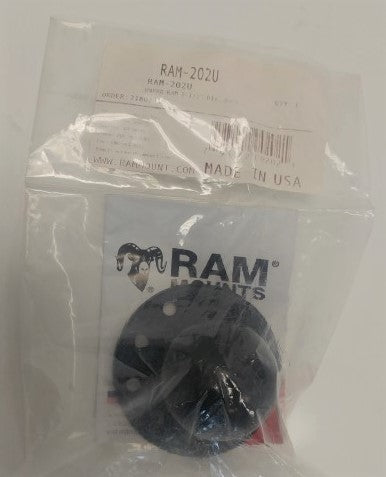 RAM Mount 2.5 Inch Round Base with AMPs Hole Pattern & 1.5 Inch Ball - RAM-202U (4007232045142)