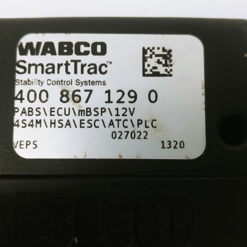 Damaged Wabco SmartTrac Antilock Brakes ECU - P/N  400 867 129 0 (8271024783676)