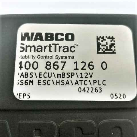 Wabco SmartTrac Antilock Brakes ECU - P/N: 400 867 126 0 (4865313275990)