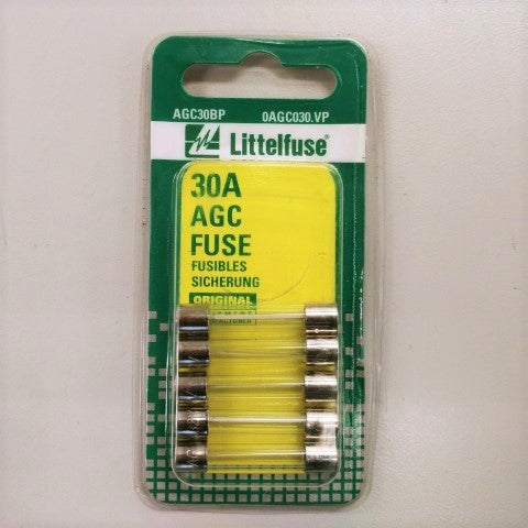 *Pack Of 5* Littelfuse AGC 30A Fuses - AGC30BP (4883709984854)