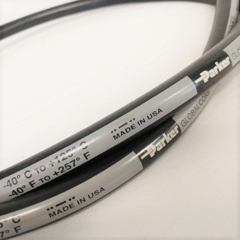 Parker 48" 487TC-4 Hose w/ 90 Short Drop & Straight Fitting - P/N: CLEPDI003 (6636100649046)