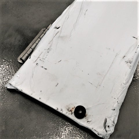 Used Freightliner Hinged Polished Door Kick Plate - P/N: A22-68682-018 (4897873035350)