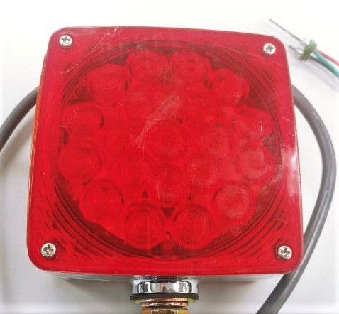 Aftermarket Truck-Lite Square LED Red/Orange Pedestal Light (4907440734294)