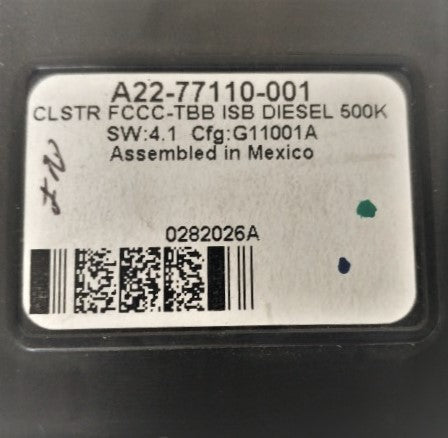 Freightliner 5 Gauge MPH Instrument Panel - P/N: A22-77110-001 (6821955108950)
