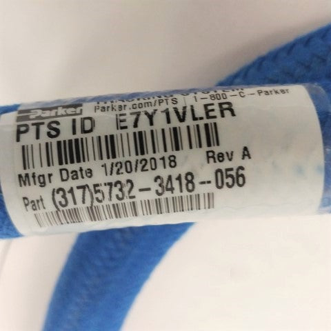 Parker 206-10 PWR STR Pressure Line Hose - P/N  5732-3418-056 (6740819869782)