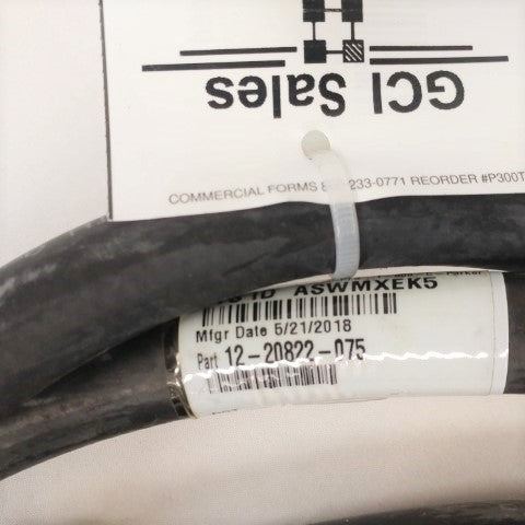 75" Parker 6 Fiber Braided Hose Assembly - P/N: 12-20822-075 (6642693242966)