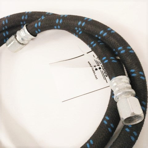 Used Parker 77" 214HT-10 Air Comp. Discharge Line w/ Swivel End Fittings (6643573325910)