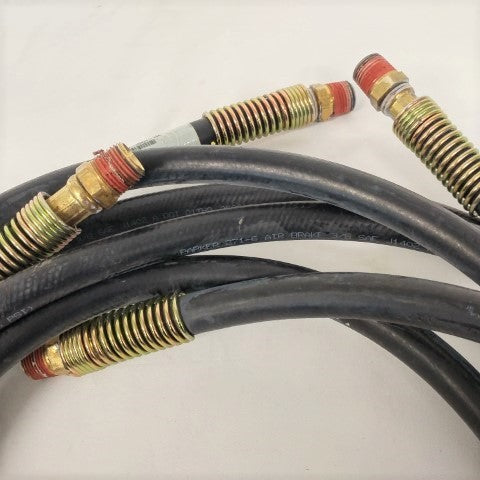 Used *Set of 2* Parker 144" Gladhand Air Line Hose - P/N: 12-20821-144 (6653573890134)