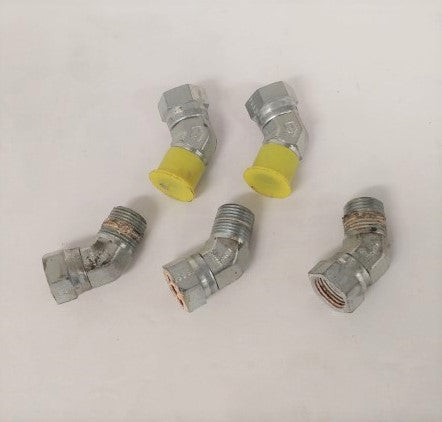 Used Parker *Set of 5* NPT Male 45° Elbow-A-Lok Fitting - P/N: 10MVEL8N-S (6654196056150)