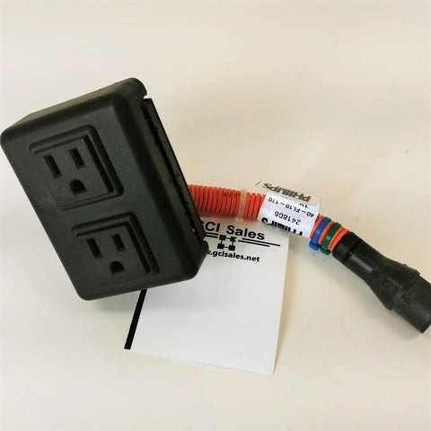 Cracked/Broken Phillips Shore Power Wall Box - P/N: 06-71658-000 (4360403026006)