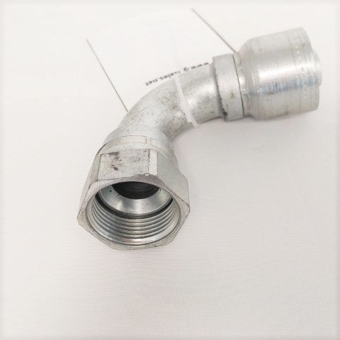Eaton 28 Female Hydraulic Swivel Crimp On Hose Fitting With Elbow (6667624480854)