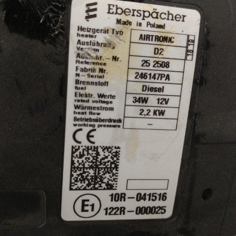 Used Espar Complete D2 Auxiliary Heater - P/N  A22-76426-000 (6676632371286)