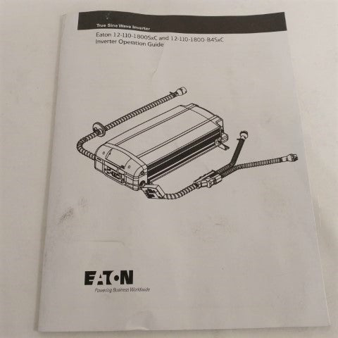 Used Eaton 11.8 V 1800W Inverter w/o Battery Charger - P/N  A66-06279-003 (8003060728124)