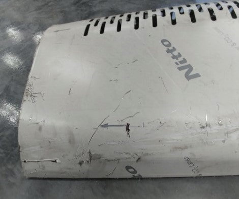 Damaged Freightliner RH B-Pillar Exhaust Shield - P/N: 04-30056-003 (4980250738774)