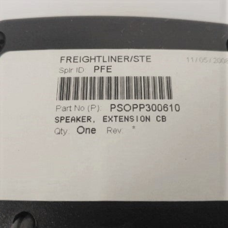 Freightliner Speaker  CB W/ Lead And Bracket - P/N PSO PP300610 (8002530312508)