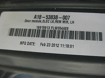 Freightliner Cascadia LH Door Module w/ Electric Lock - P/N  A18-53838-007 (3939766173782)