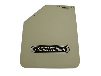 *Single* Freightliner LH Mud Flap with Logo--White--24" x 30"--P/N: 22-61645-312 (3939581165654)