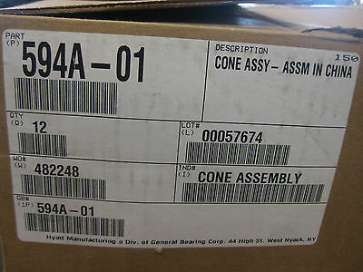 Hyatt Tapered Roller Bearing Inner Cone Assembly Set of 2--P/N: 594A-01 (3939650469974)