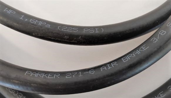 Used Parker 156" Gladhand Air Line Hose - P/N  12-20821-156 (6655854248022)