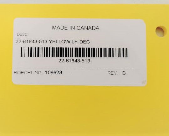 Freightliner LH 27" Mitered 1 Yellow Mud Flap - P/N  22-61643-513 (6742914269270)
