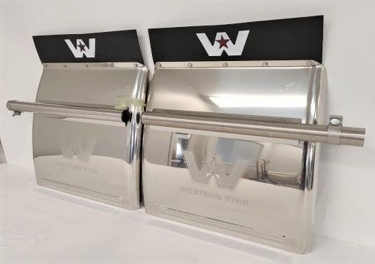 Western Star *Set of 2* 304 SS Standard Mount 1/4 Fender - P/N: 22-74107-001 (6700455100502)