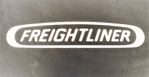 Used Freightliner LH Black 27" Mud Flap w/ Logo  - P/N: 22-69608-213 (6698095542358)