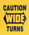 36" x 24" Straight Yellow Mud Flap w/ Caution Wide Turns (6701726302294)