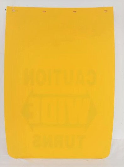 36" x 24" Straight Yellow Mud Flap w/ Caution Wide Turns (6701726302294)