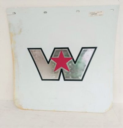 Used Western Star RH/LH Front 24" White Mud Flap - P/N  9044349 (8154285900092)