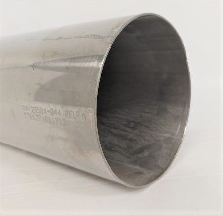 Used 5" Polished Curved SS Exhaust Pipe Stack - P/N: 04-29504-044 (6750673731670)