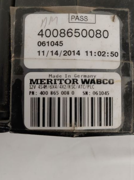 Meritor Wabco 4S4M RSC Antilock Brakes ECU - P/N  400 865 008 0 (6773714354262)