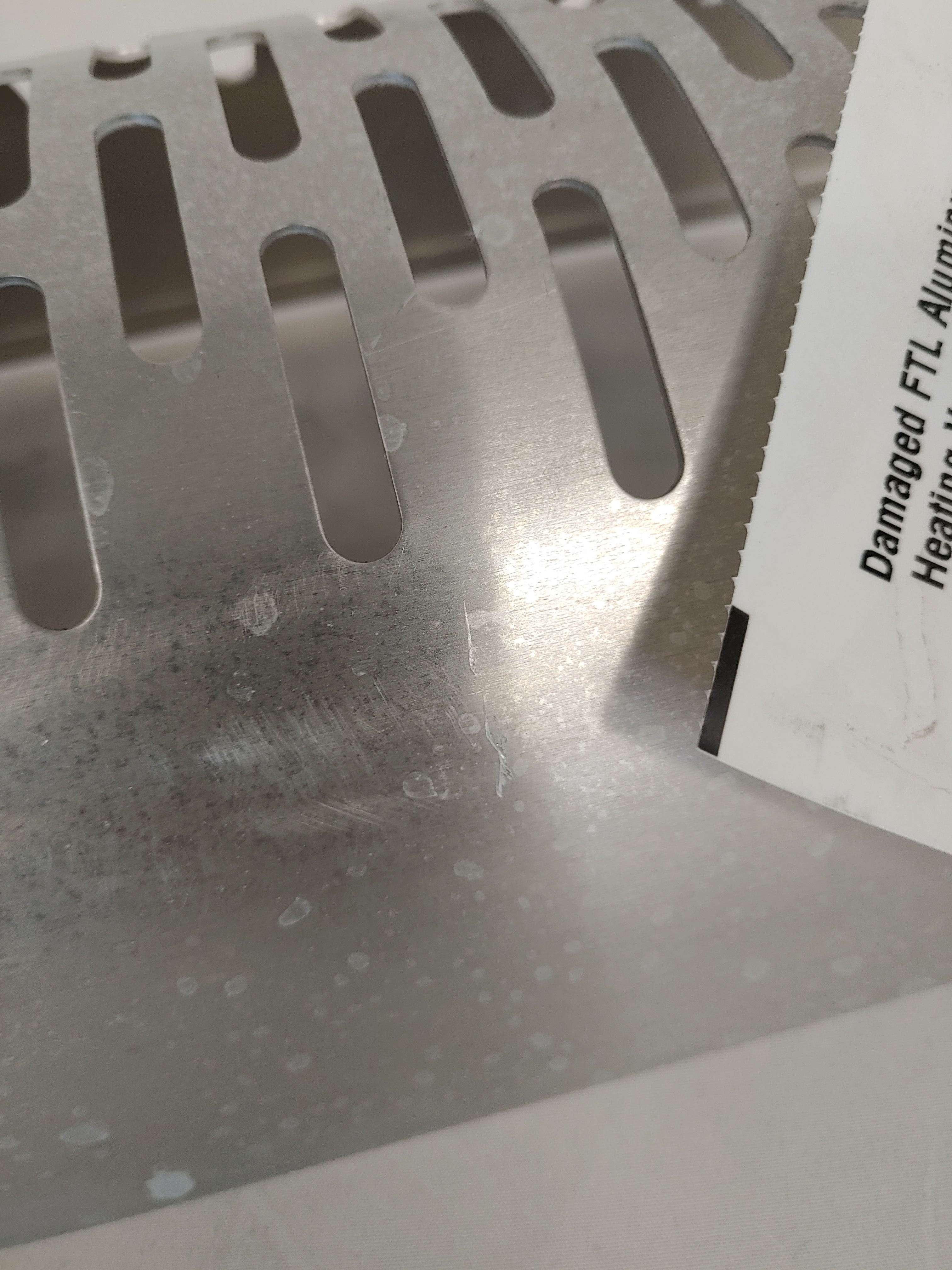 Damaged FTL Aluminum 5" Heating Ventilation Shield - P/N  04-24695-003 (6791949779030)
