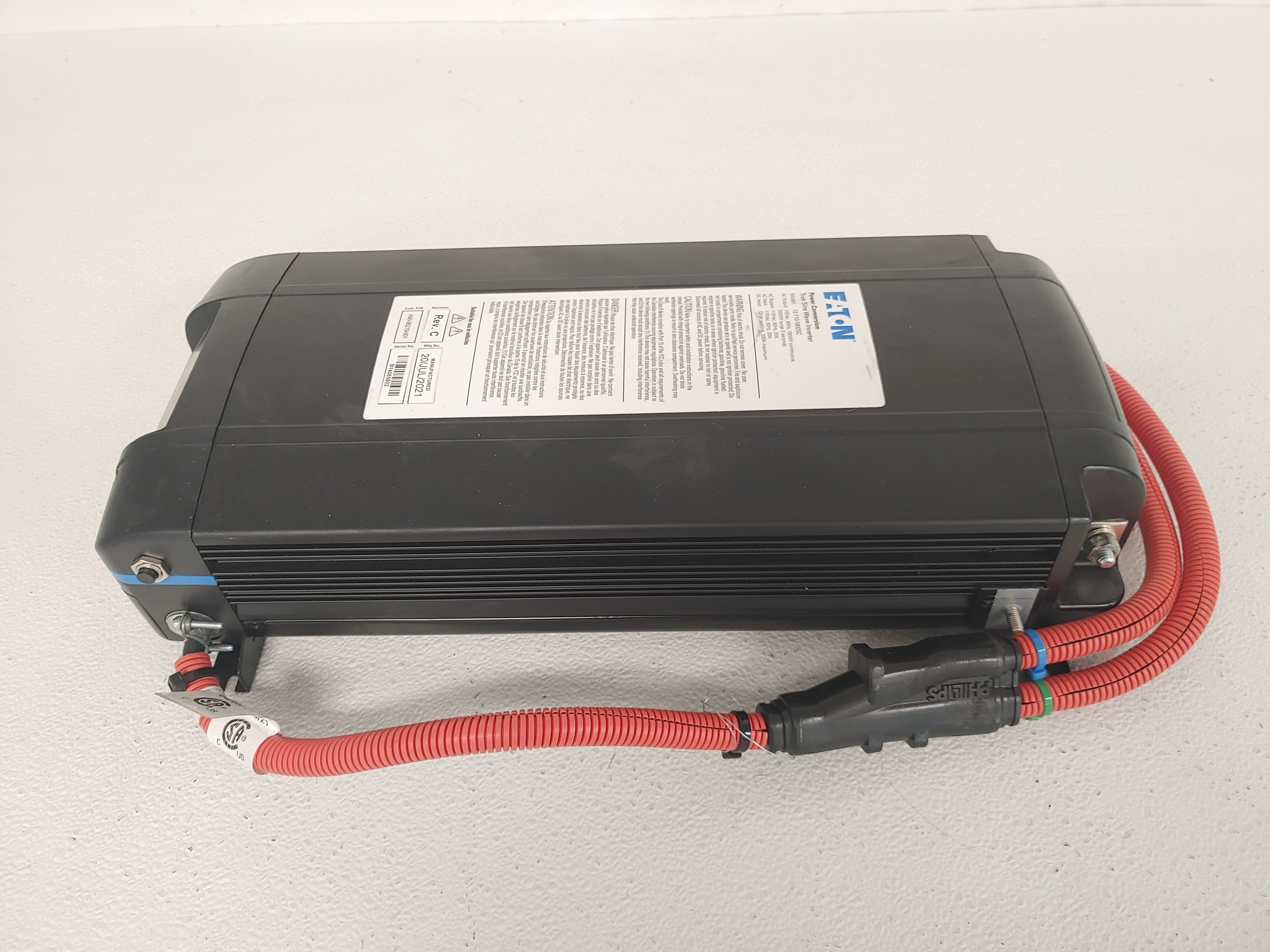 Used Eaton 12.1 V 1800W Inverter w/o Battery Charger - P/N  A66-06279-001 (8077689422140)