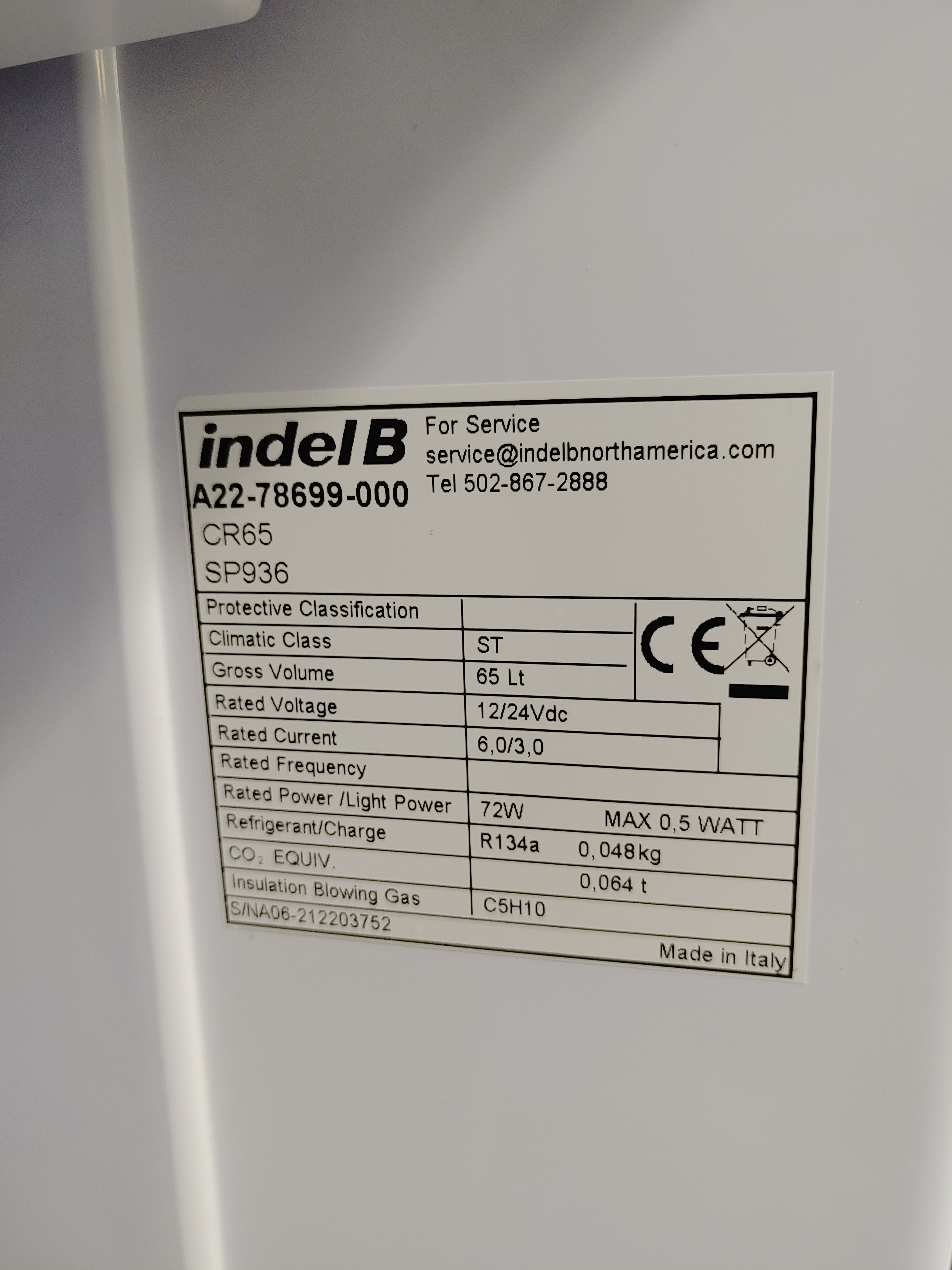 Used Indel-B Freightliner 65L Fridge - P/N  A22-78699-000 (8137381839164)