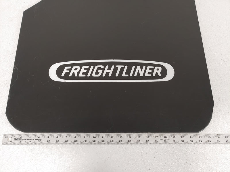 Used Freightliner 27" LH Rear Black Mud Flap w/ Logo - P/N  22-69608-233 (8286419976508)