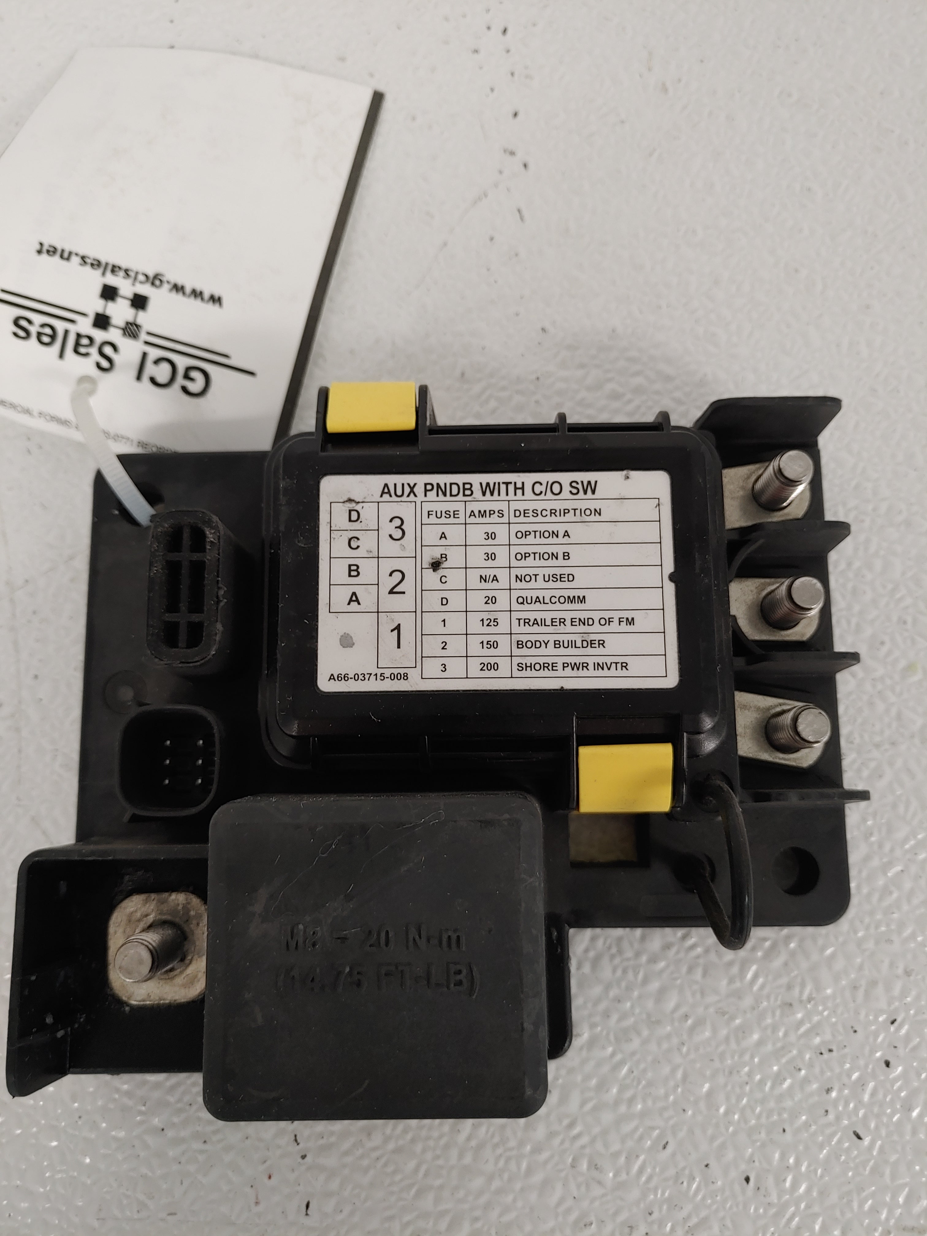 Used Littelfuse Power Harness Junction Box Main P/N  A66-03715-008 (6831061008470)