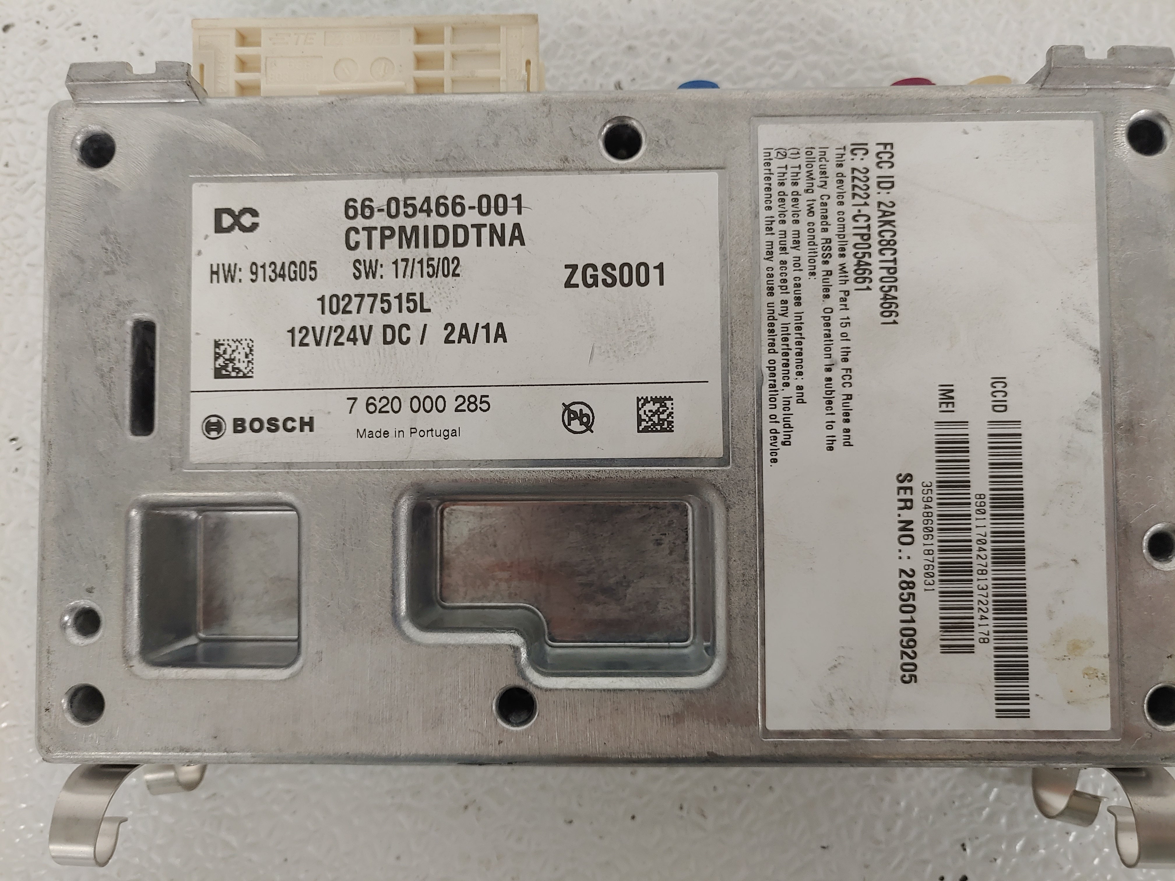 FREIGHTLINER TELEMATICS CONTROL UNIT--DTNA--BOSCH DC HARDWARE--P/N: 66-05466-001 (3939659481174)