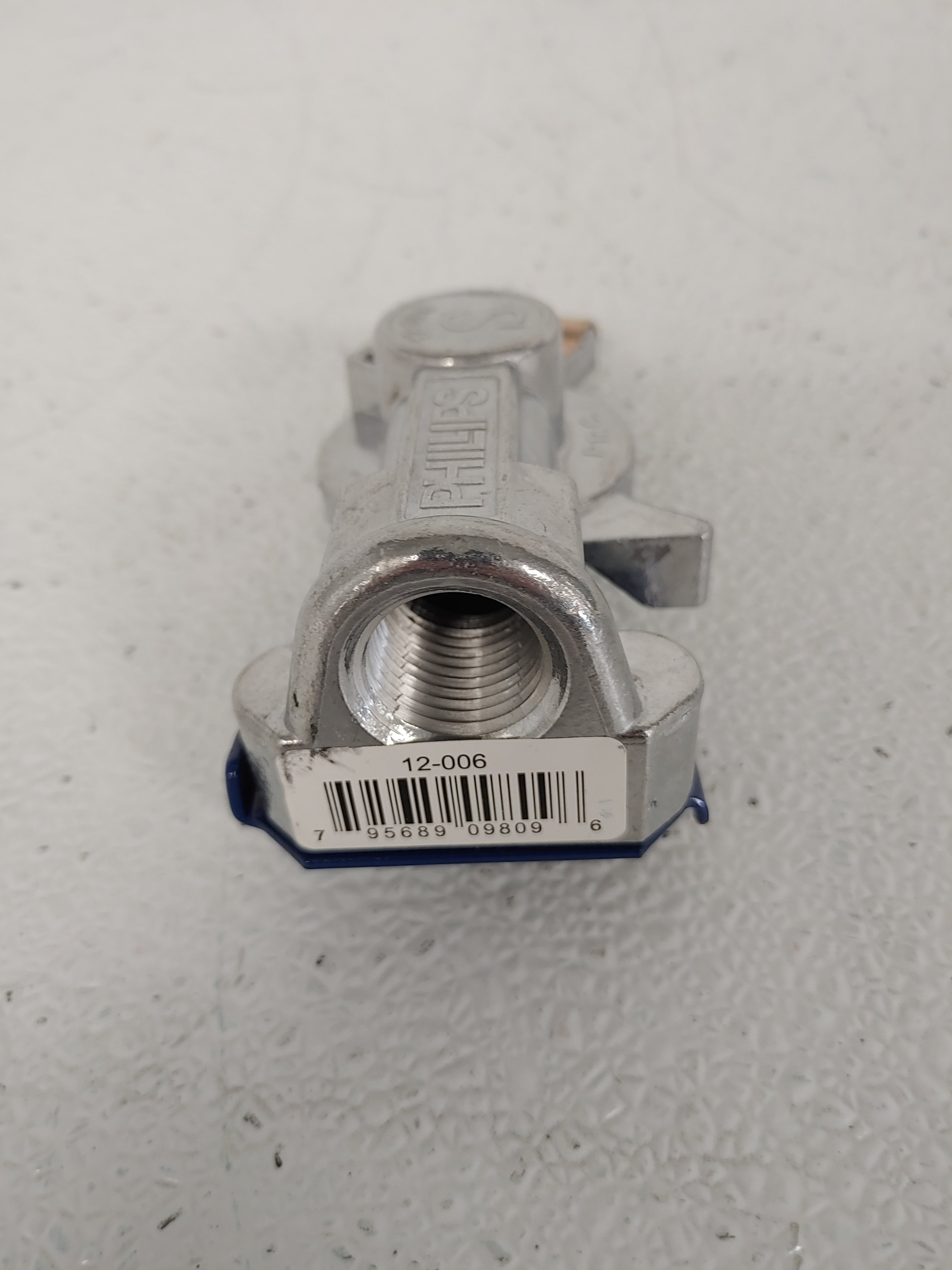 Phillips Straight Mount Blue Service Gladhand - P/N  12-006 (8088793612604)