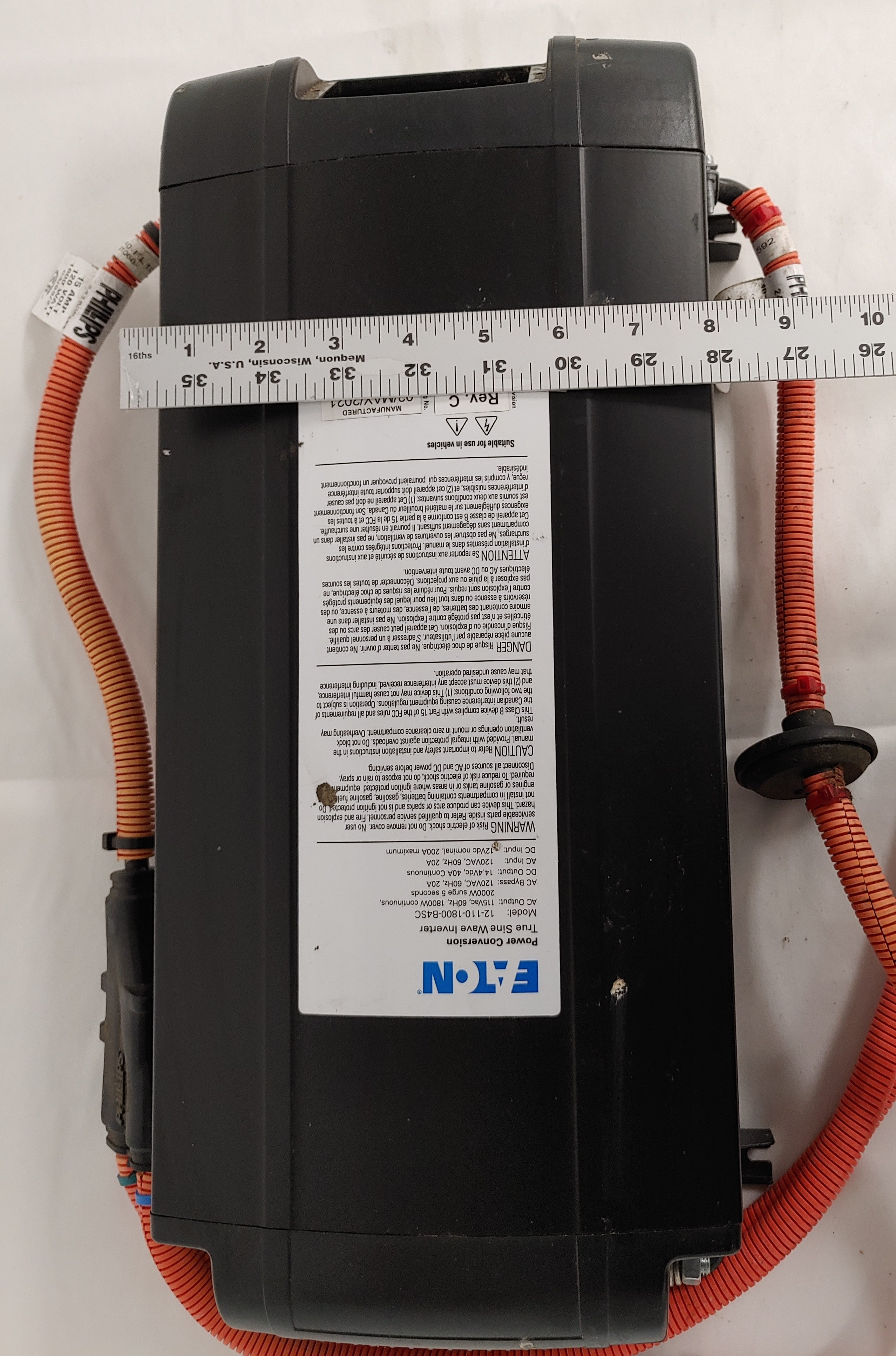 Used Eaton 1800W True Sine Wave Inverter - P/N: A66-06279-000 (8028730196284)