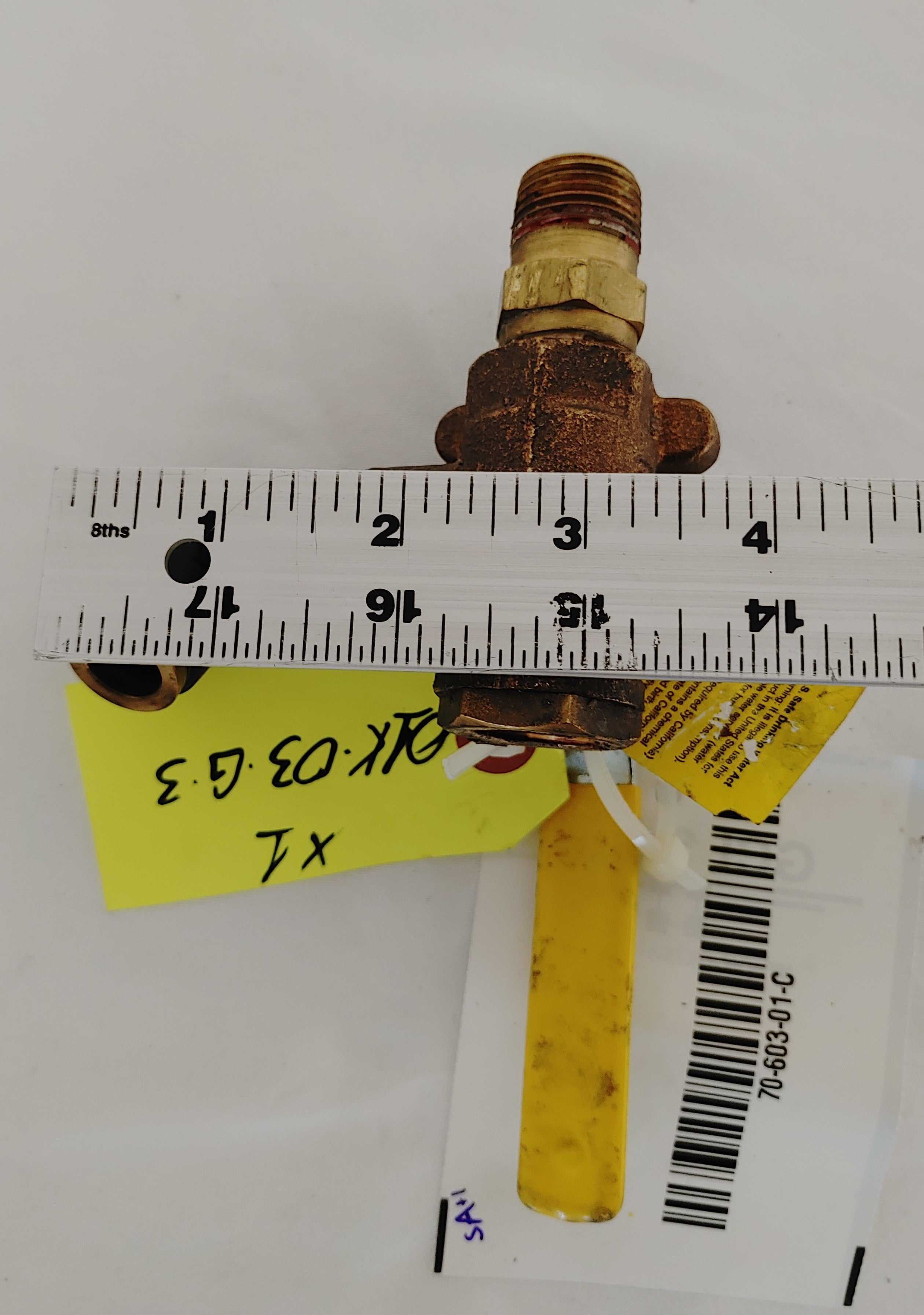 Used Apollo FNPT,  1/2" Nominal 3-Way Ball Valve - P/N  70-603-01 (4689135960150)