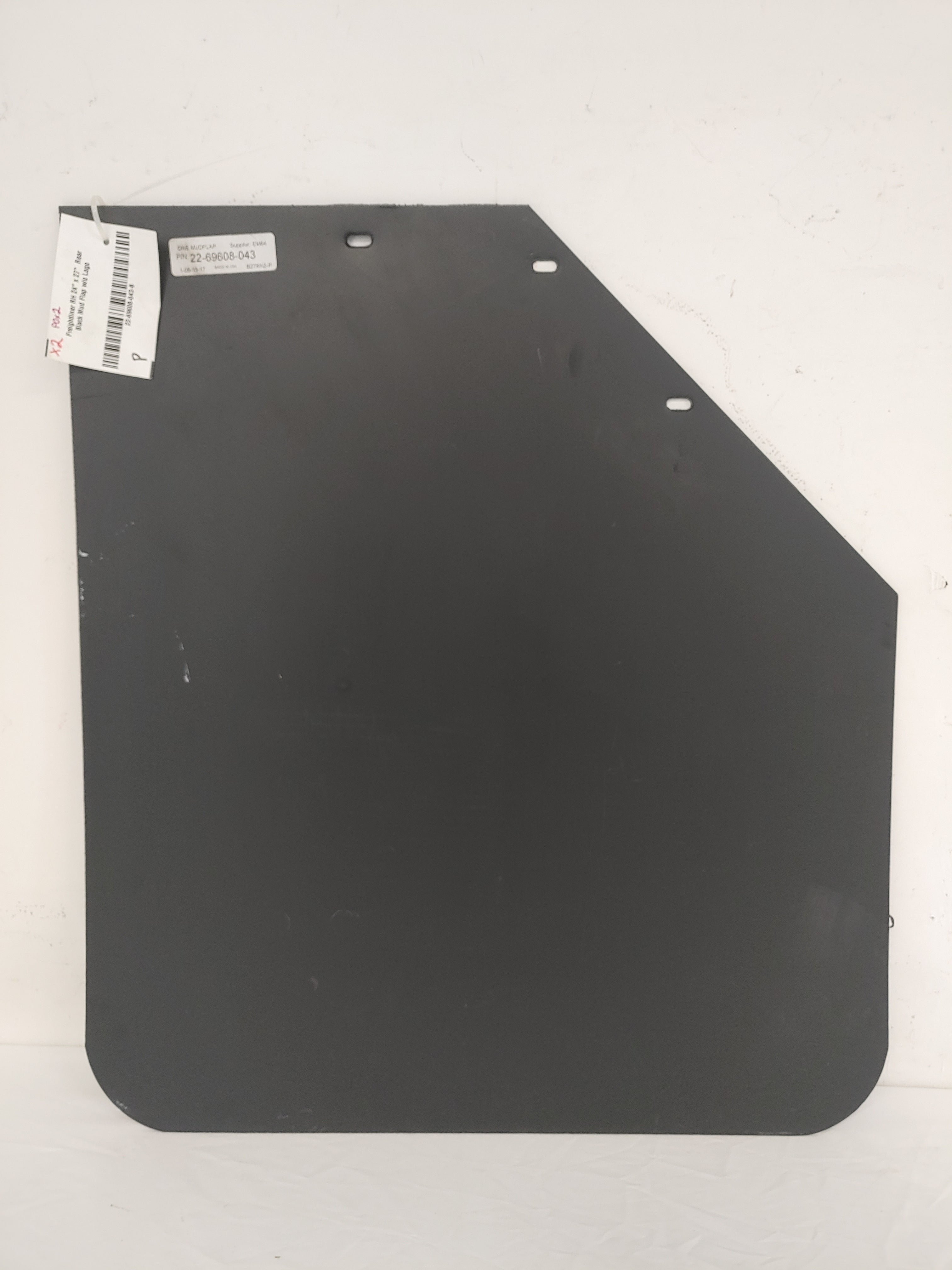 Freightliner RH 24" x 27"  Rear Black Mud Flap w/o Logo - P/N  22-69608-043 (8161193689404)