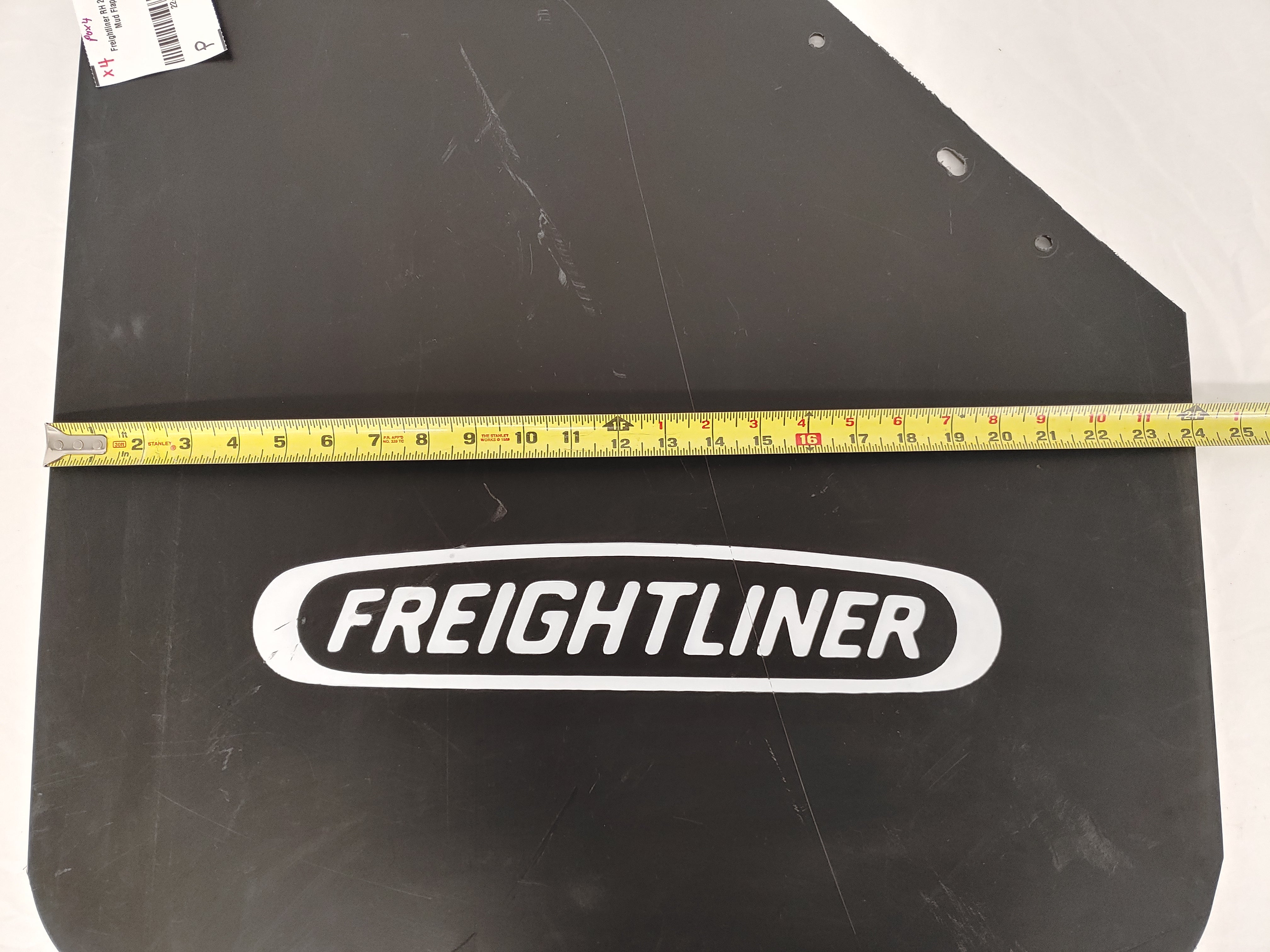 Freightliner RH 24" Rear Black Mud Flap w/ Logo- P/N  22-69608-221 (8154306937148)