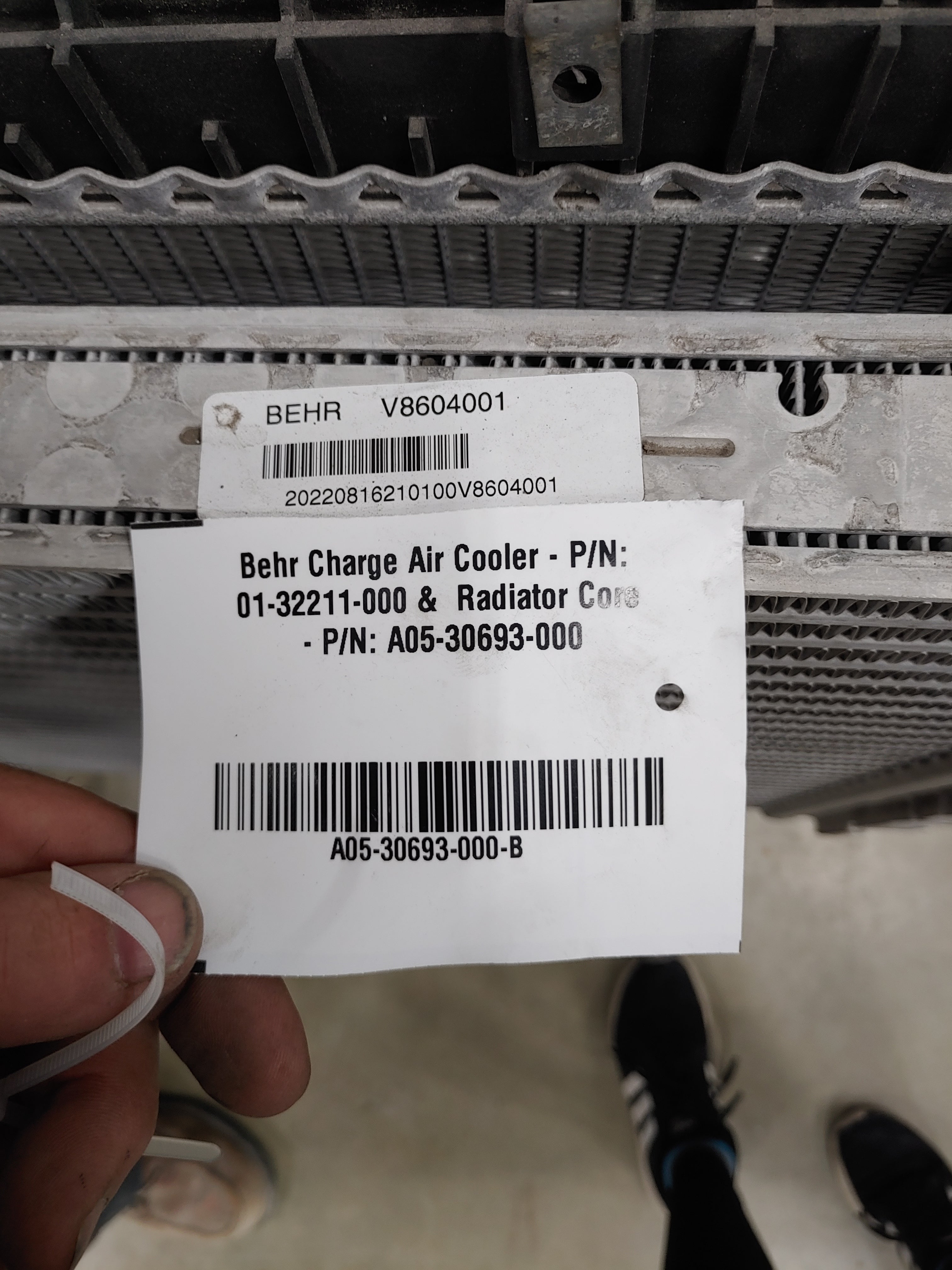 Behr Charge Air Cooler - P/N  01-32211-000 &  Radiator Core - P/N  A05-30693-000 (8235758223676)