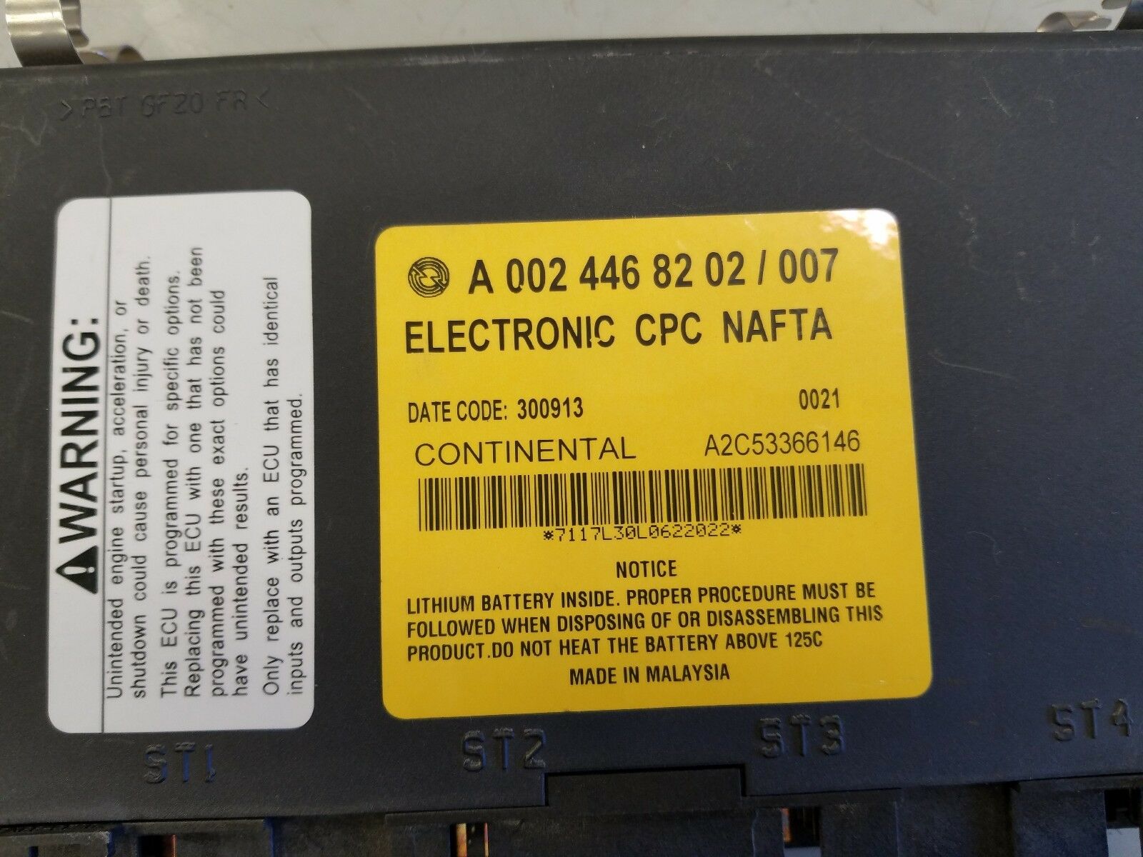 Freightliner Cascadia CPC - Electronic CPC NAFTA - P/N  A 002 446 82 02 / 007 (3939685630038)