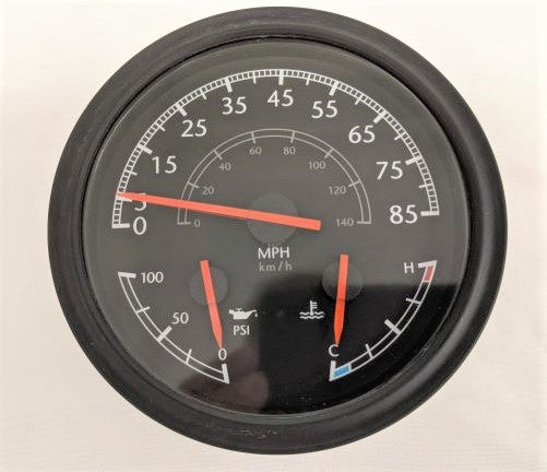 Freightliner FCCC 5 Inch 3 in 1 Speedometer Gauge - 12V - P/N  W22-00027-006 (4023620567126)