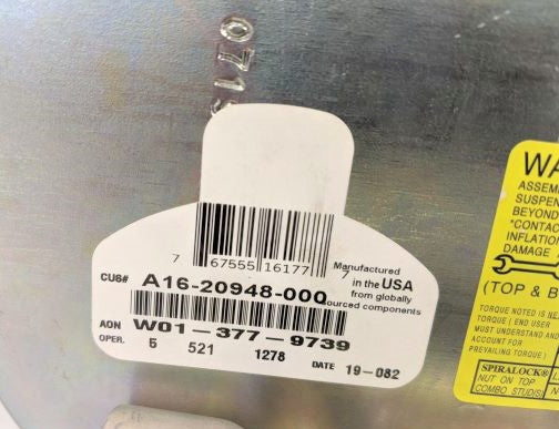Firestone Suspension Air Bag, A/L,FL P/N: A16-20948-000 (6590587764822)