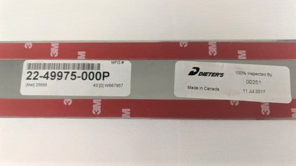 LH Stainless Steel Sunvisor Insert, FL - P/N  22-49975-000 (6740817150038)
