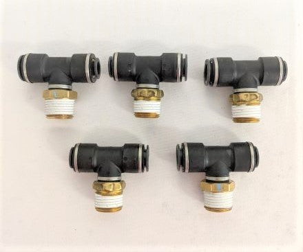 *Set of 5* SMC 1/2 MPT, 3/8 NT 1/2 NT PTC Tee Pipe - P/N  KV2T11 13 37S (6624915292246)