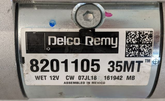 Used Delco Remy Motor Assembly Starter 35MT - P/N  8201105 (6716588654678)