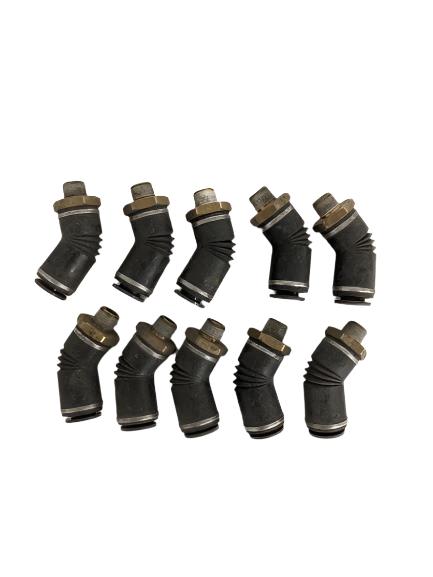 *Pk of 10* SMC 3/8 PTC x 1/8 Male NPT 45° Elbow - P/N  SMC KV2K11 34S (6713332105302)